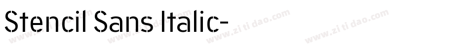 Stencil Sans Italic字体转换